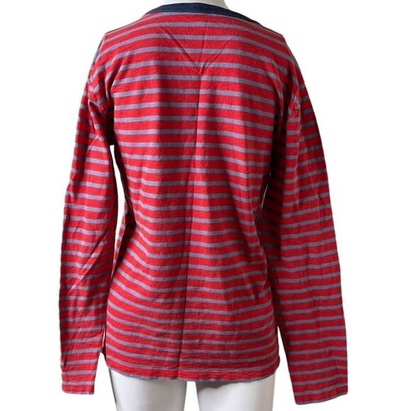 Crewcuts Striped Long sleeve Shirt Red and Grey - Picture 2 of 2